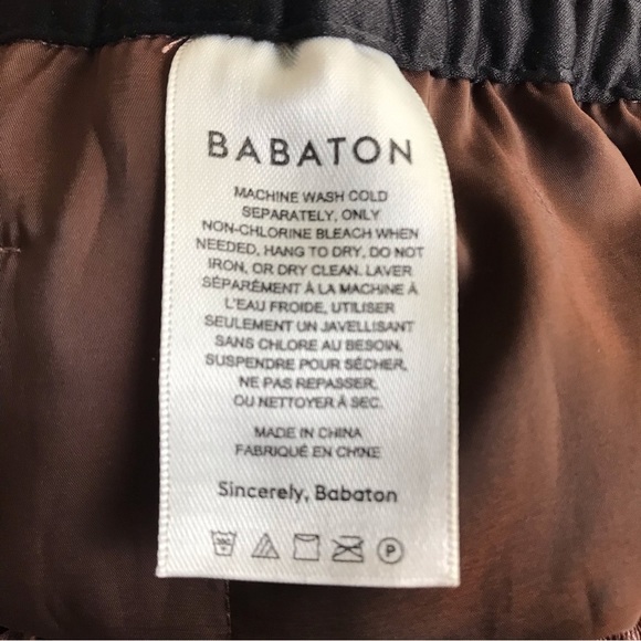 Babaton Brown Faux Leather Joggers - Picture 6 of 9